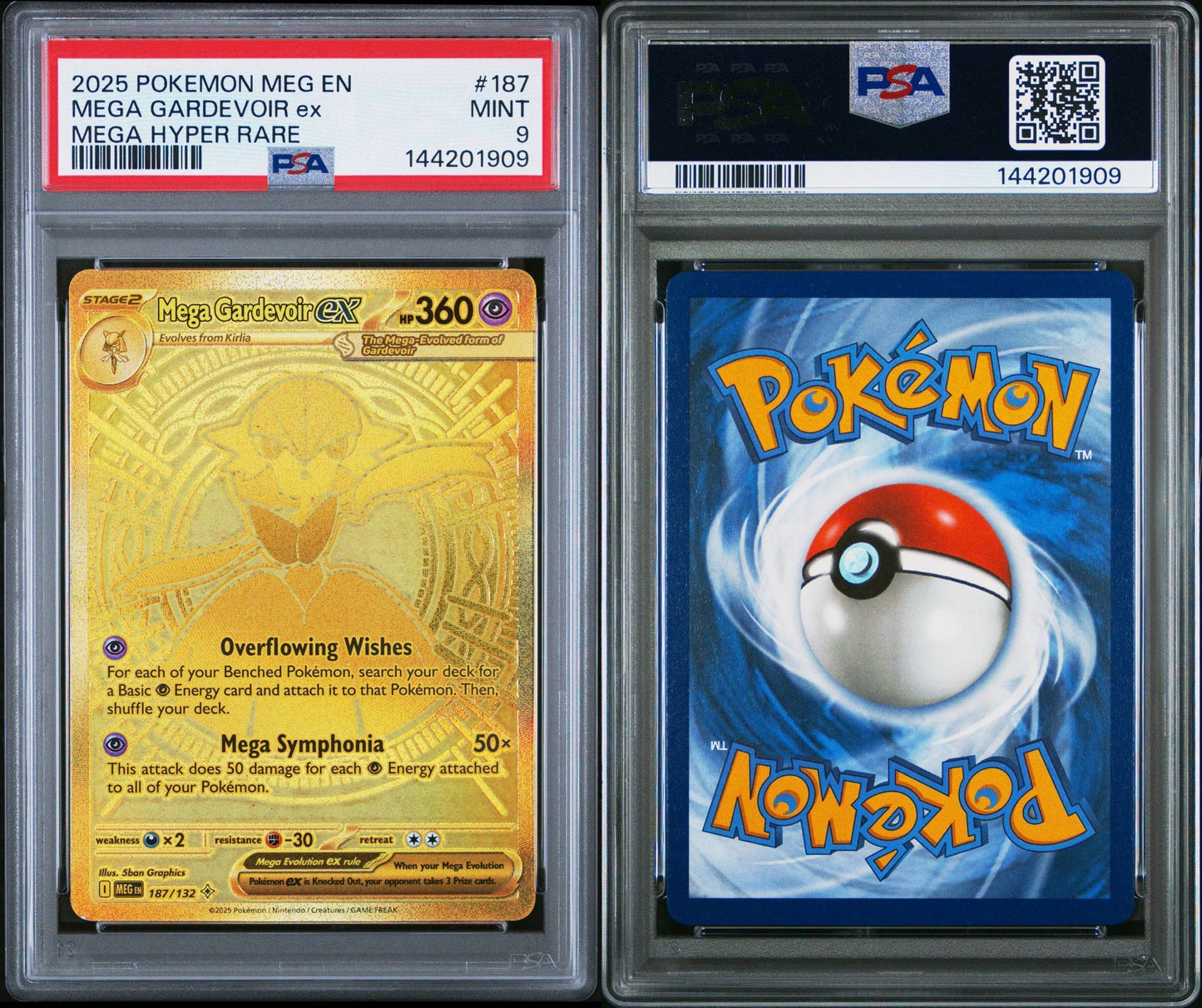 2025 POKEMON MEG EN-MEGA EVOLUTION | MEGA HYPER RAREMEGA GARDEVOIR EX 187 PSA 9