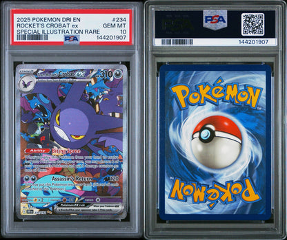 TEAM ROCKET'S CROBAT EX 234 2025 POKEMON DRI EN-DESTINED RIVALS | SPECIAL ILLUSTRATION RARE PSA 10