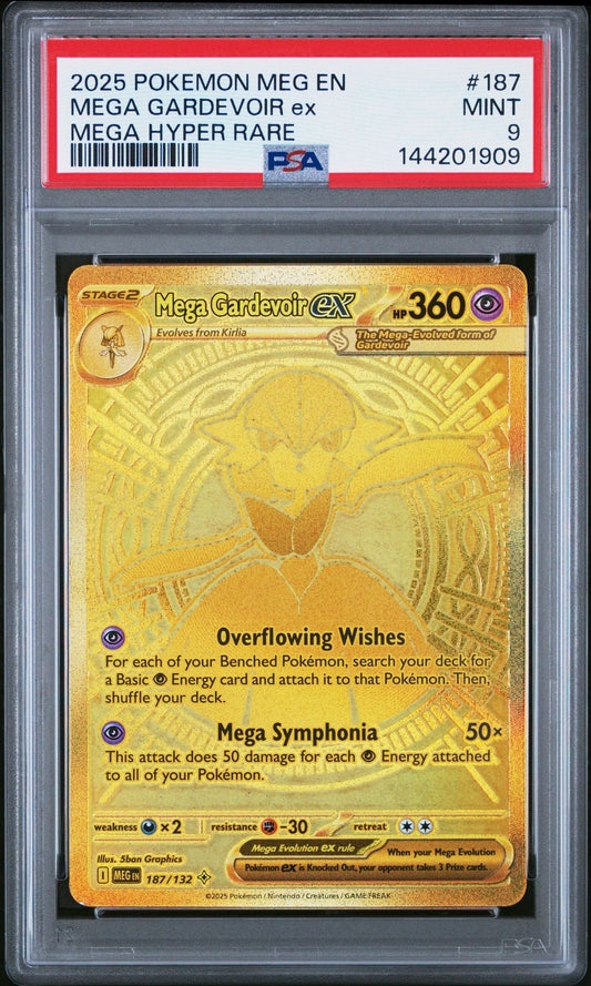 2025 POKEMON MEG EN-MEGA EVOLUTION | MEGA HYPER RAREMEGA GARDEVOIR EX 187 PSA 9